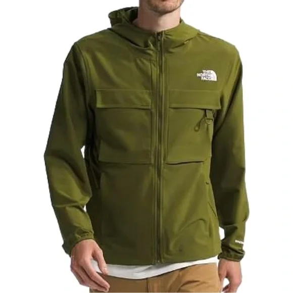 The North Face Men’s Willow stretch softshell jacket Forrest Olive Small NWT